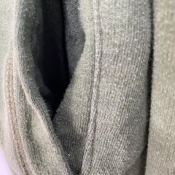 PINK LOVE Olive Green 1/2 Zip Long Sleeve Kangaroo Pouch Sweatshirt P/S - Picture 4 of 4